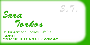 sara torkos business card